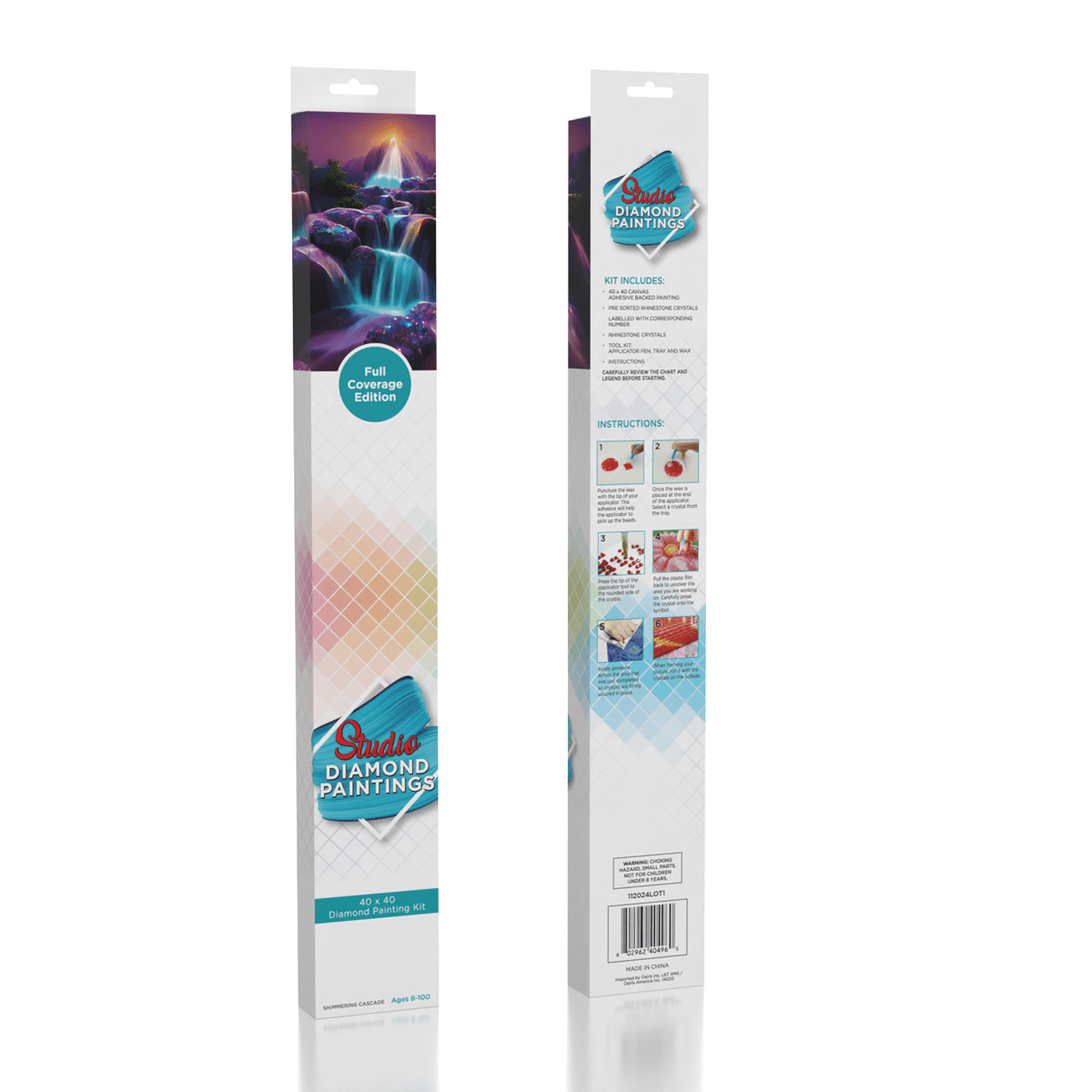 Shimmering Cascade Diamond Painting Kit (40x40cm)