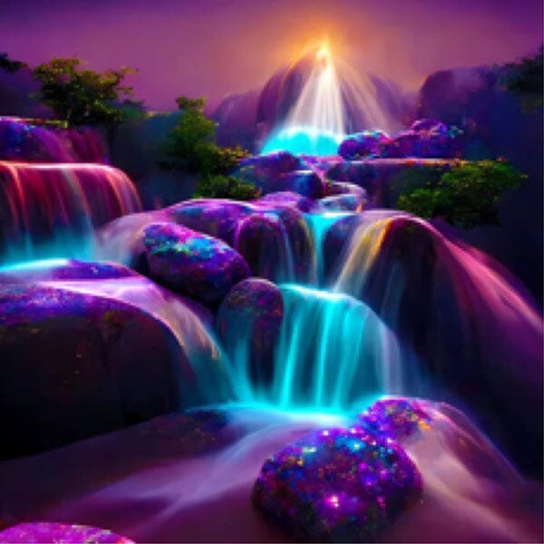 Shimmering Cascade Diamond Painting Kit (40x40cm)