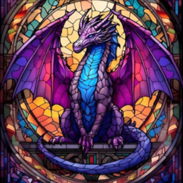 Diamond Painting Kit: Mystic Dragon (40x40cm) Full Coverage