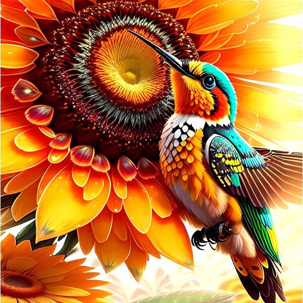 Radiant Bloom Diamond Painting Kit - 40x40cm Full Coverage