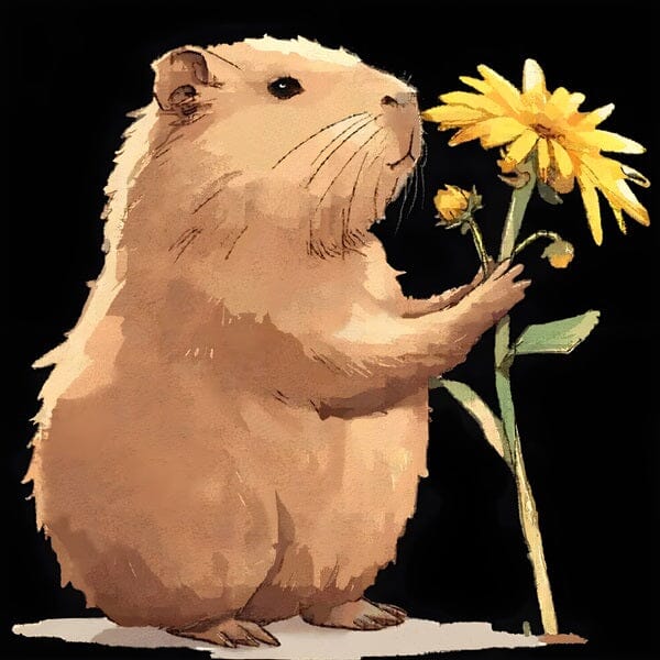 Capybara Bliss Diamond Painting Kit – 40x40cm Full Coverage