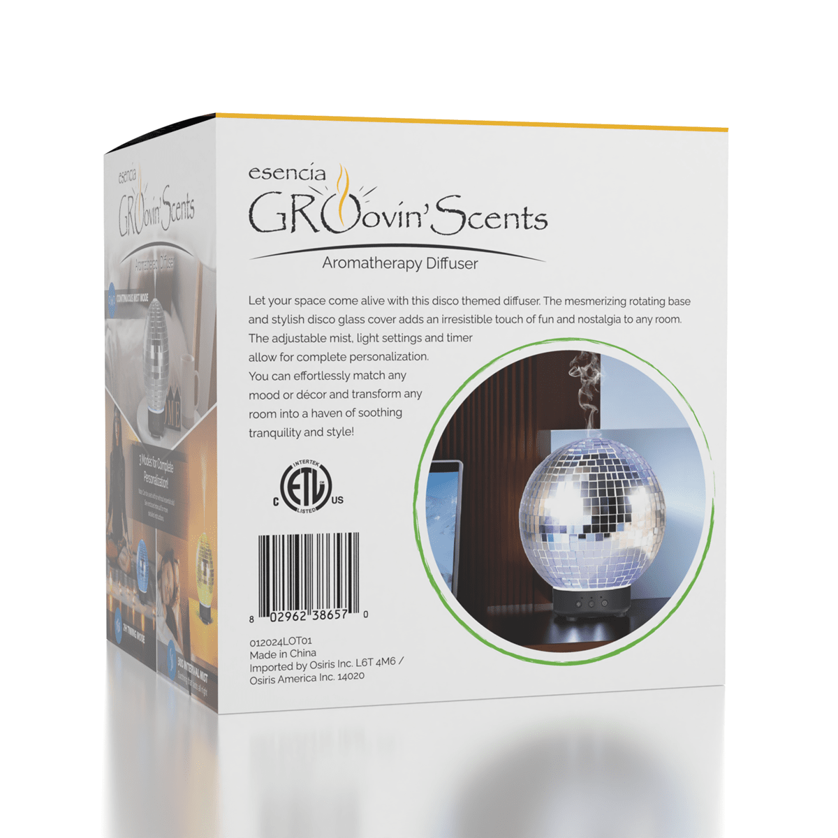 Disco Ball Aroma Diffuser – 100mL Groovin' Scents