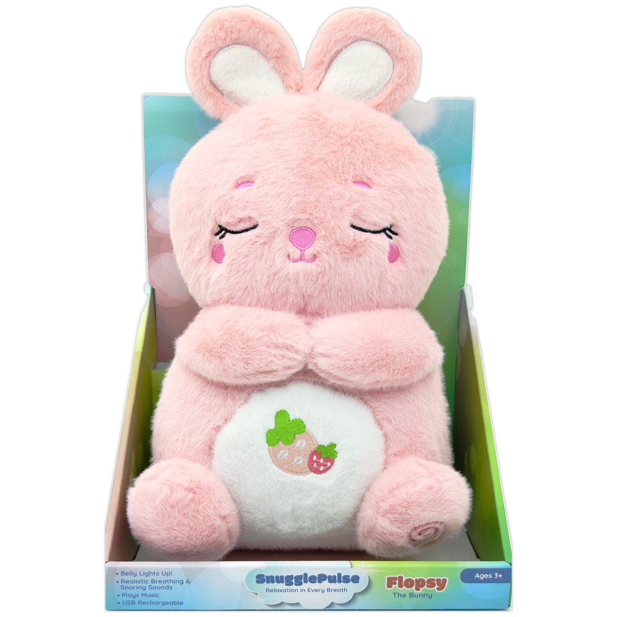 Flopsy The Bunny 10" Breathing Plush Toy for Sensory Comfort