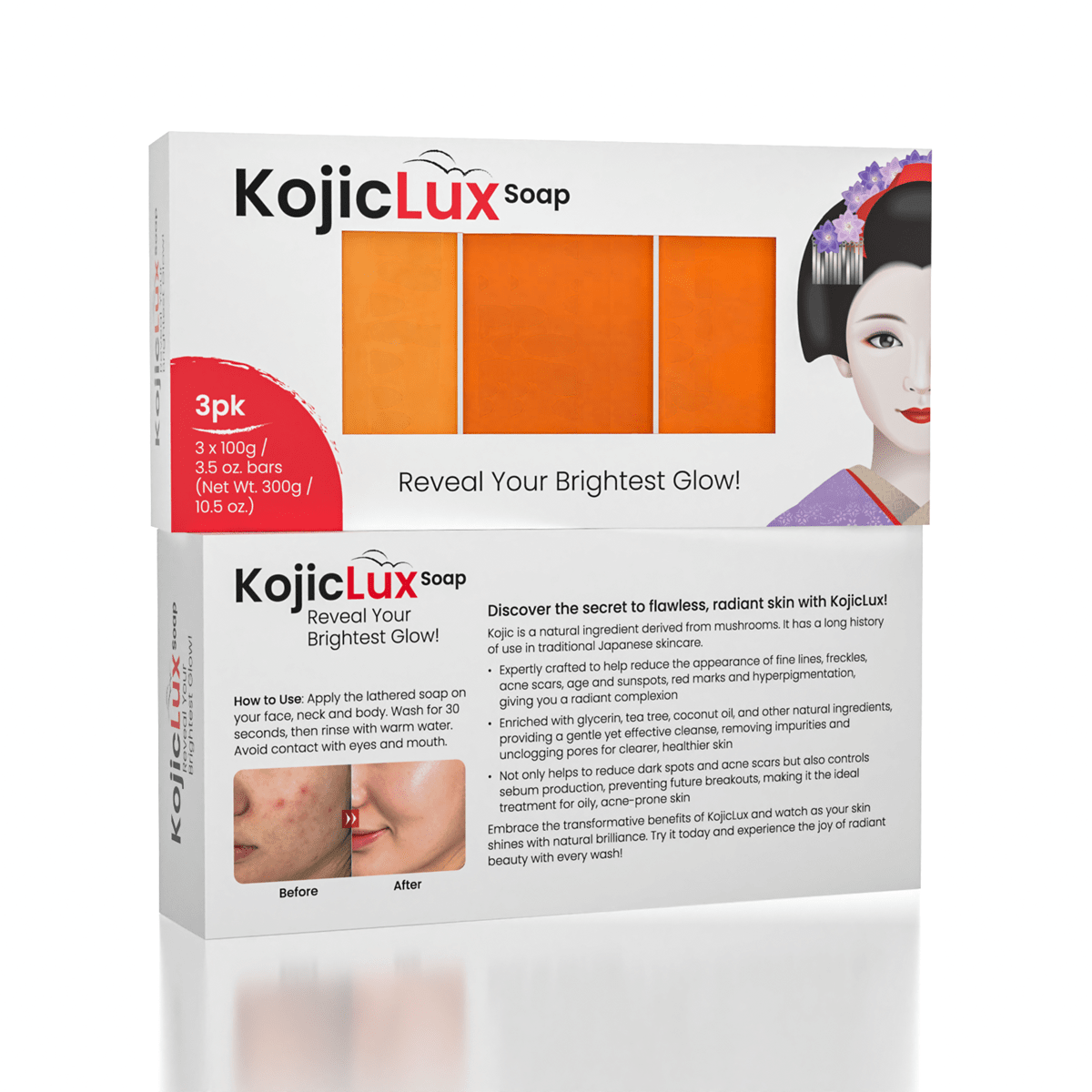 Kojic Acid Skin Brightening Soap (3-Pack)