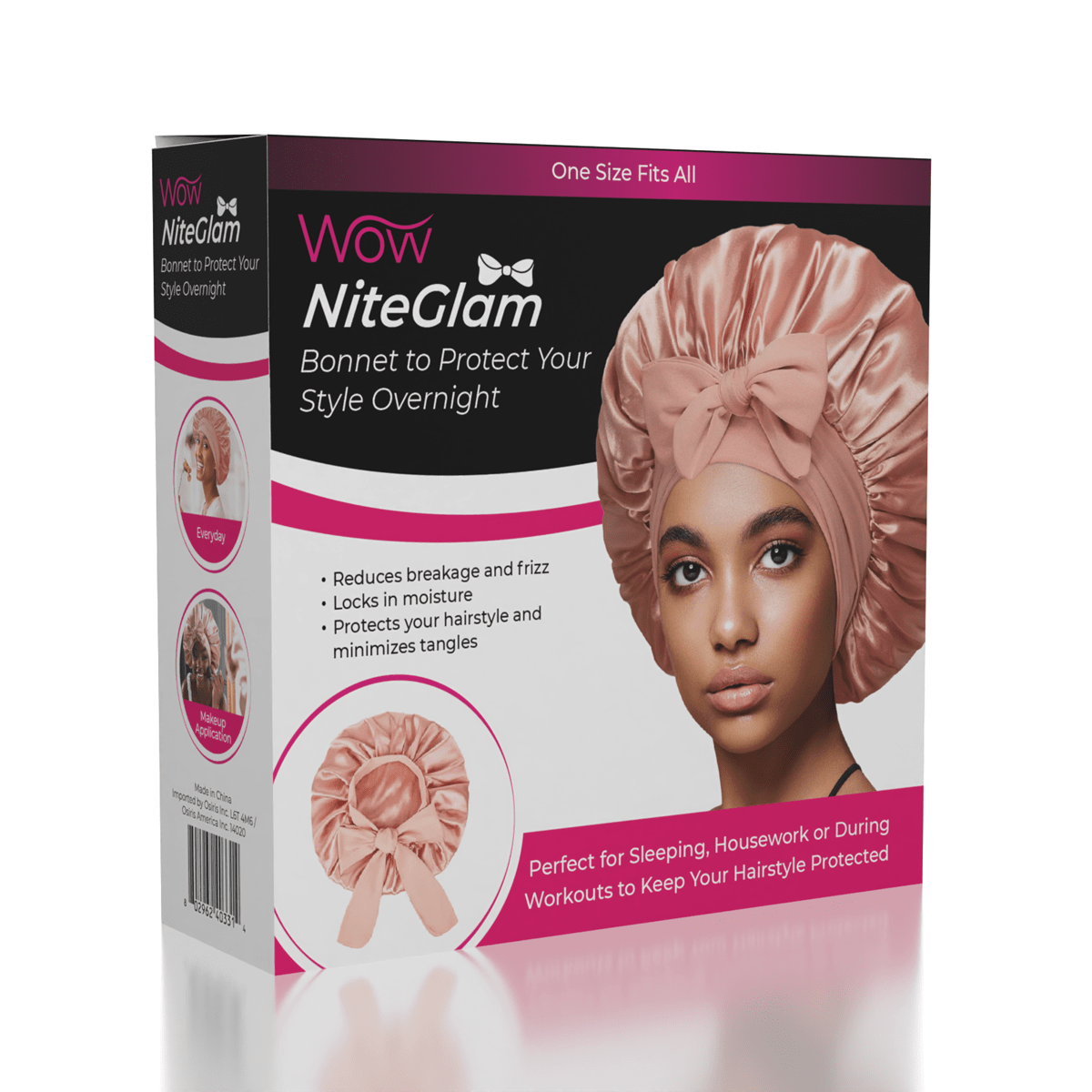 Satin Sleep Bonnet for Hair Protection – WOW NiteGlam