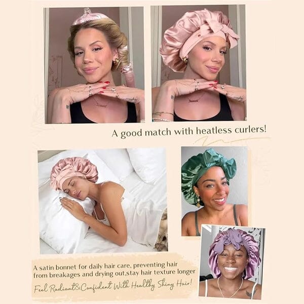 Satin Sleep Bonnet for Hair Protection – WOW NiteGlam