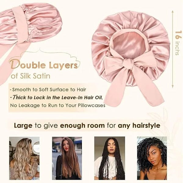 Satin Sleep Bonnet for Hair Protection – WOW NiteGlam