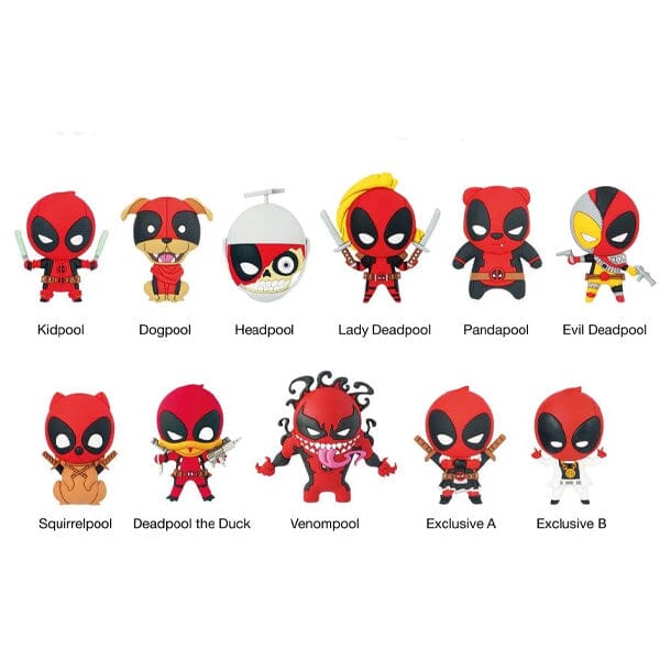 Deadpool Anime 3D Bag Clips - Series 3 Collectible