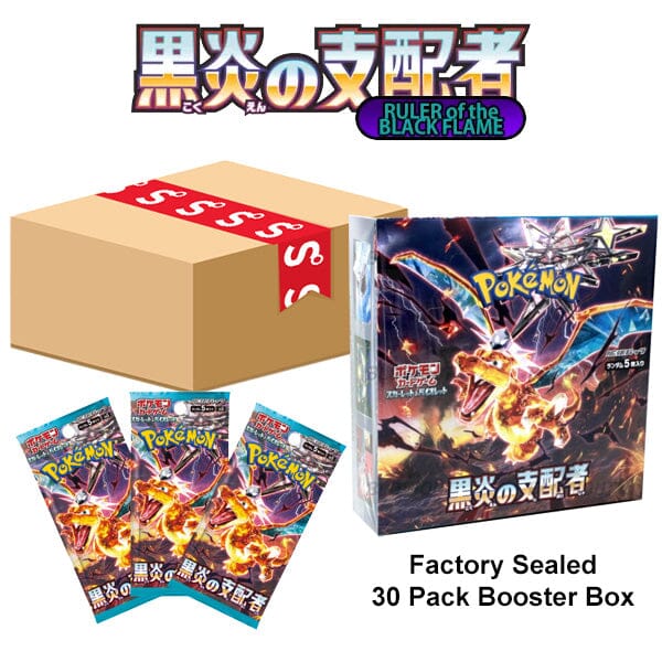 Scarlet & Violet Ruler of Black Flame Pokémon Booster Box (30 Packs)