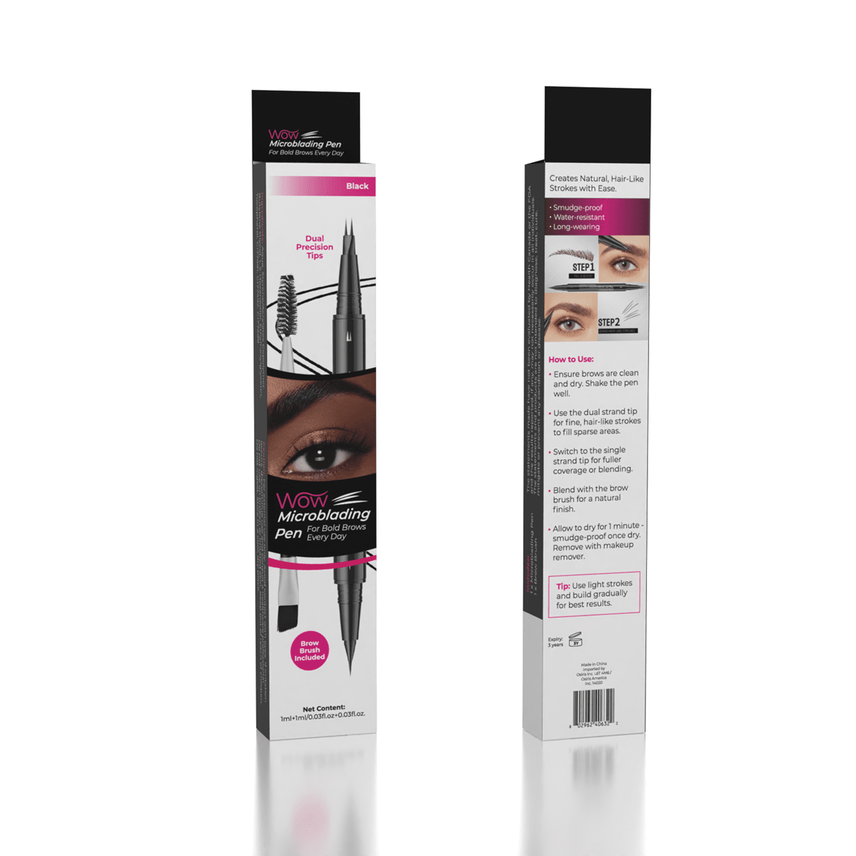 Microblading Eyebrow Pen - Dual-Tip, Multiple Shades