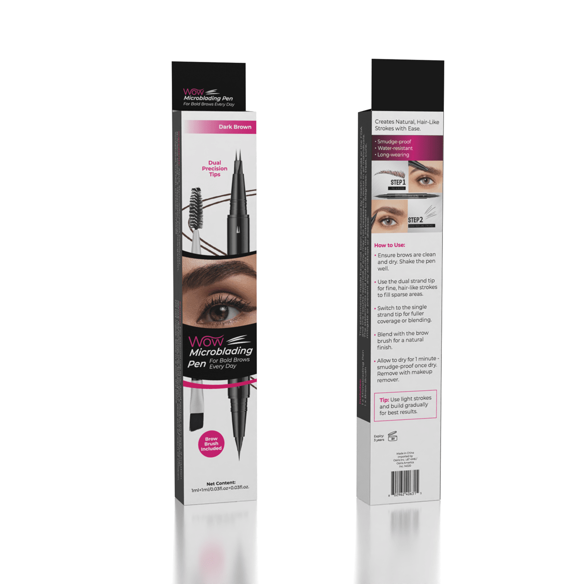 Microblading Eyebrow Pen - Dual-Tip, Multiple Shades