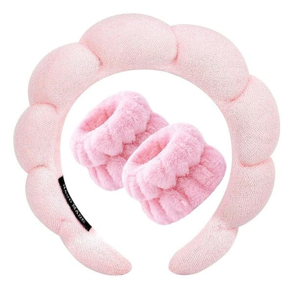 Microfibre Spa Headband & Wristbands Set for Skincare