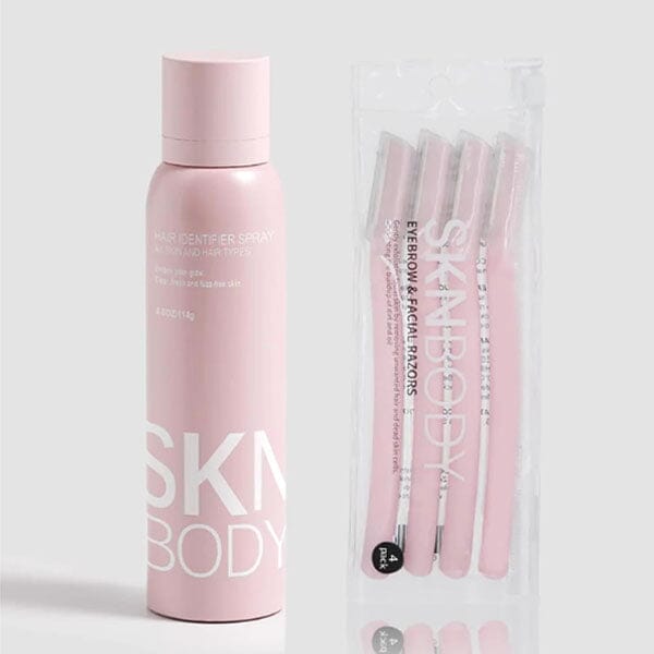SknBody Dermaplaning Kit: Hair Spray & 4 Facial Razors