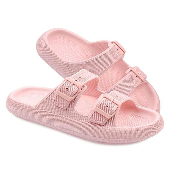 Adjustable Anti-Slip Cloud Slides - Pink | Shhhandals
