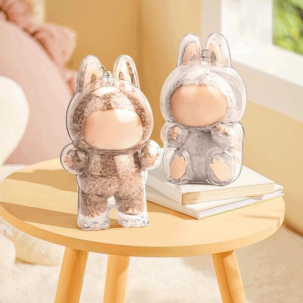 Compact Plush Doll Case for Sitting or Standing Pendants
