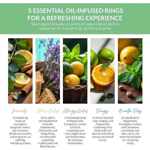 Essence Ring Wearable Oil Diffuser – Multiple Scents