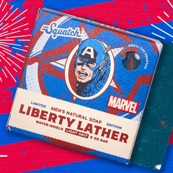 Marvel Captain America Natural Bar Soap for Men by Dr. Squatch
