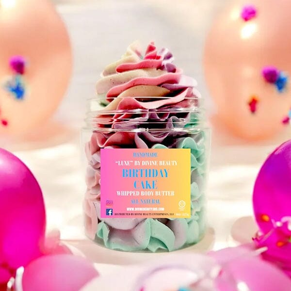 Luxe Birthday Cake Body Butter – 8oz Moisturizing Cream