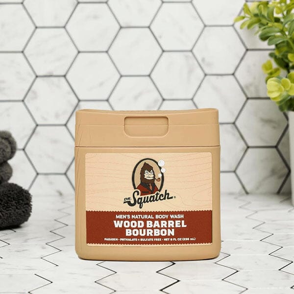 Wood Barrel Bourbon Body Wash for Men – 8oz, All-Natural