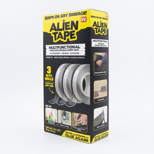 3-Pack Alien Tape, 10ft Each – Strong Double-Sided Grip