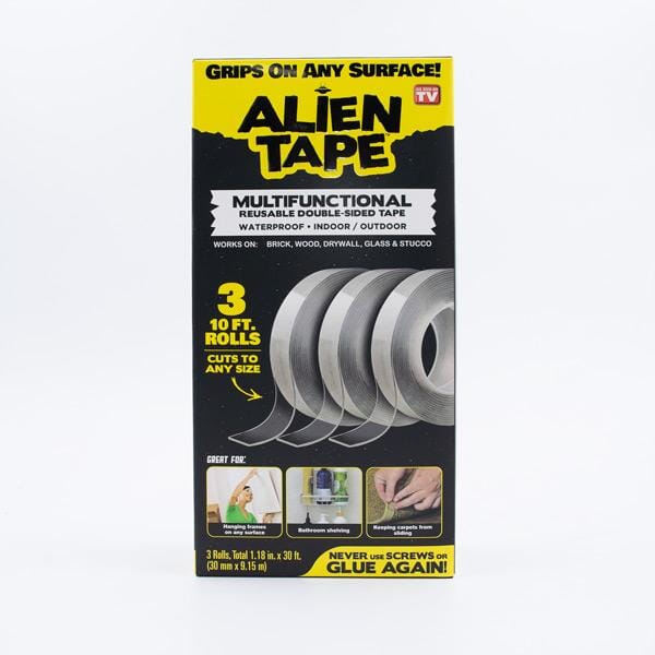 3-Pack Alien Tape, 10ft Each – Strong Double-Sided Grip