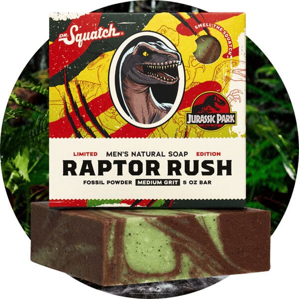 Jurassic Park Raptor Rush Natural Bar Soap for Men