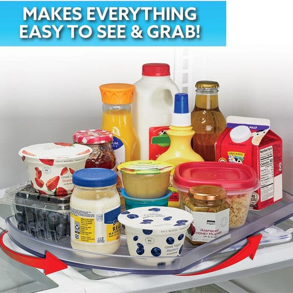 Swivel Fridge Organizer - Smart Spin Lazy Susan Shelf