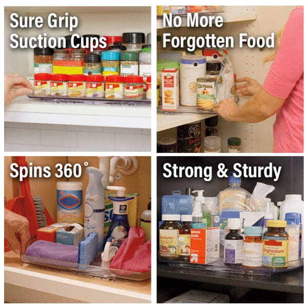Swivel Fridge Organizer - Smart Spin Lazy Susan Shelf