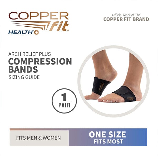 Copper Fit Arch Support Bands for Pain Relief (1 Pair)