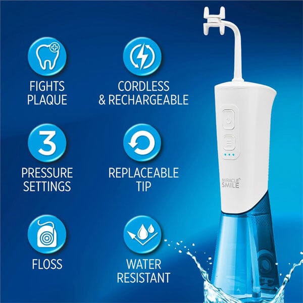Miracle Smile Pro Water Flosser for Healthy Teeth & Gums