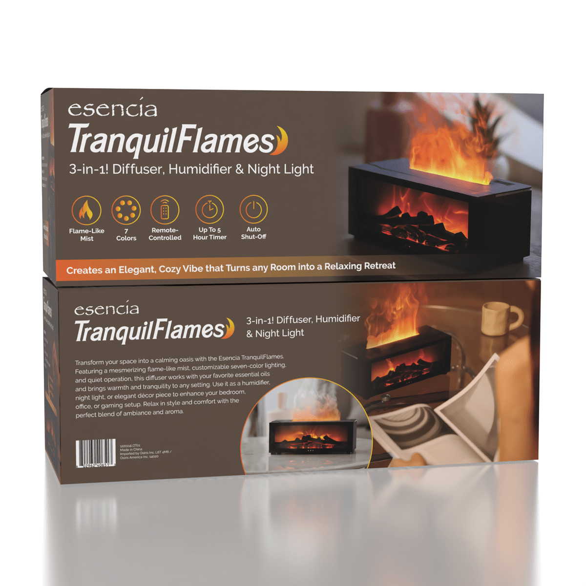 TranquilFlames Mini Flame Diffuser for Relaxation