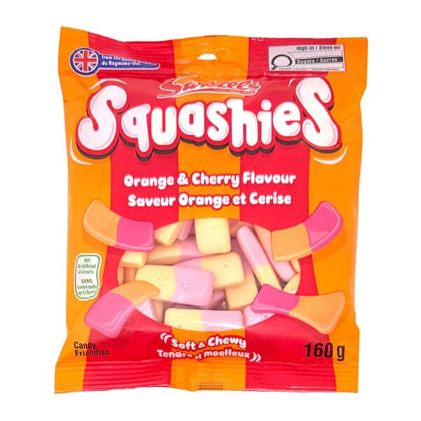 UK Imported Swizzels Squashies Gummies - Orange & Cherry (160g)