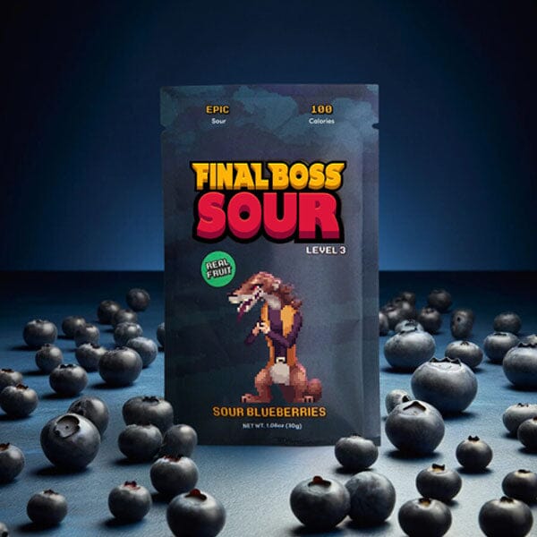 Final Boss Sour Blueberry Candy (30g) - Tangy Berry Treat