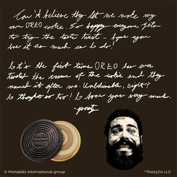 Post Malone Limited Edition OREO Caramel Shortbread Cookies (10.68oz)