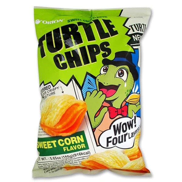 Orion Sweet Corn Turtle Chips - Korean Snack (160g)