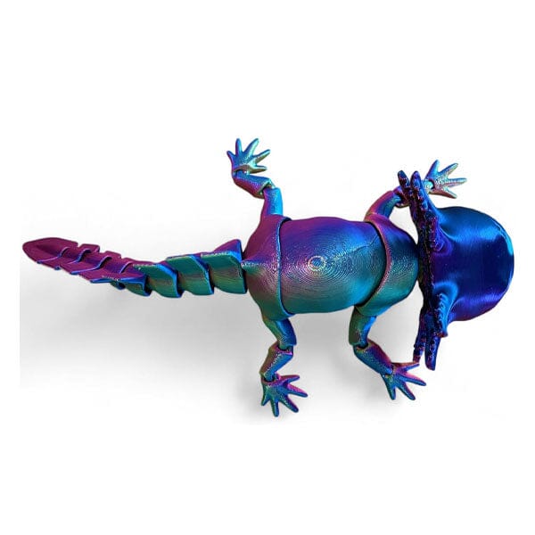Colorful 3D Printed Axolotl Fidget Toy