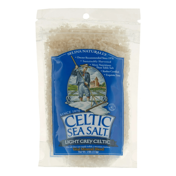 Celtic Sea Salt - Resealable 113g Bag, Light Grey